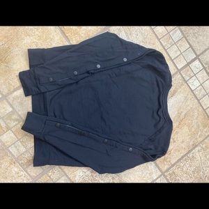 Sweatshirt with fun snap-buttons up and down both sleeves!